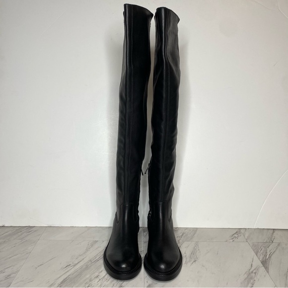 Sam Edelman Narisa Black Leather Over The Knee Boot 7M - Picture 2 of 16